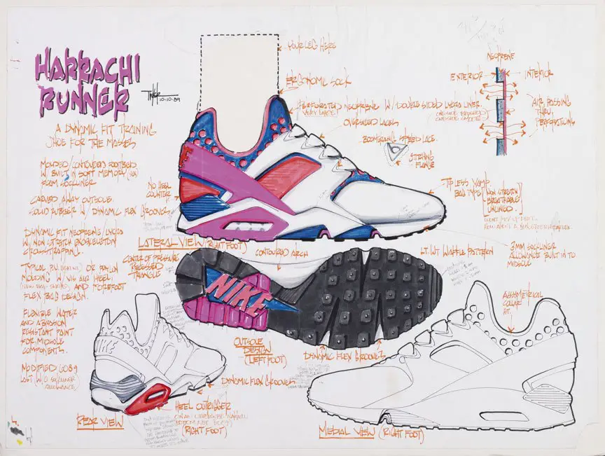 Croquis originaux de Tinker Hatfield