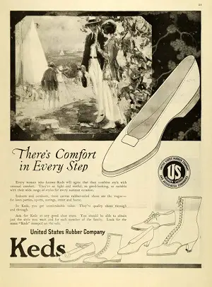 Publicité pour Keds datant des années 1910