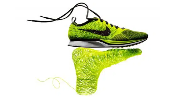 Infographie sur la technologie Flyknit de Nike