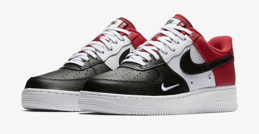Nike Air Force 1 Mini Swoosh Black Toe Nike Air Force 1 Mini Swoosh Black Toe