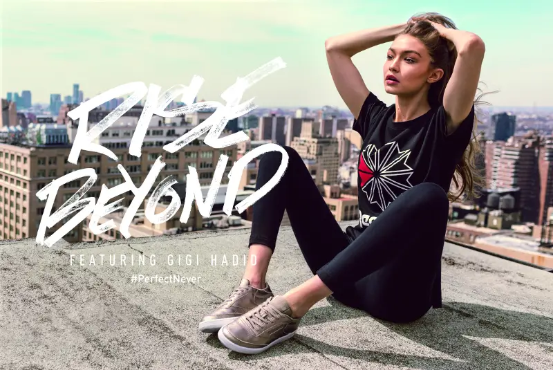 Gigi Hadid, Reebok Club C 85 Melted Metals