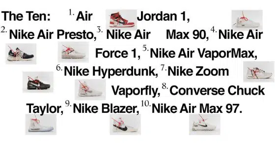 Off-White x Nike "The Ten" by Virgil Abloh
