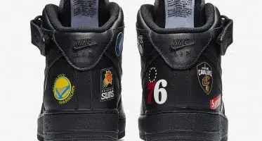 Supreme x Nike Air Force 1 Mid ’07 NBA Logos Black