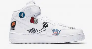 Supreme x Nike Air Force 1 Mid ’07 NBA Logos White