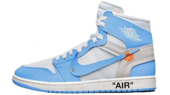 Off-White x Nike Air Jordan 1 "Dark Powder Blue"