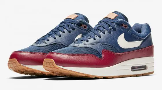 Nike Air Max 1 Premium Navy/Deep Red