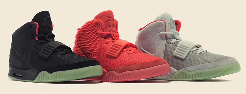 Les 3 coloris originaux de la Nike Air Yeezy 2