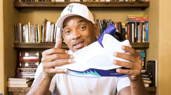Will Smith unboxing Air Jordan 5 NRG "Fresh Prince"
