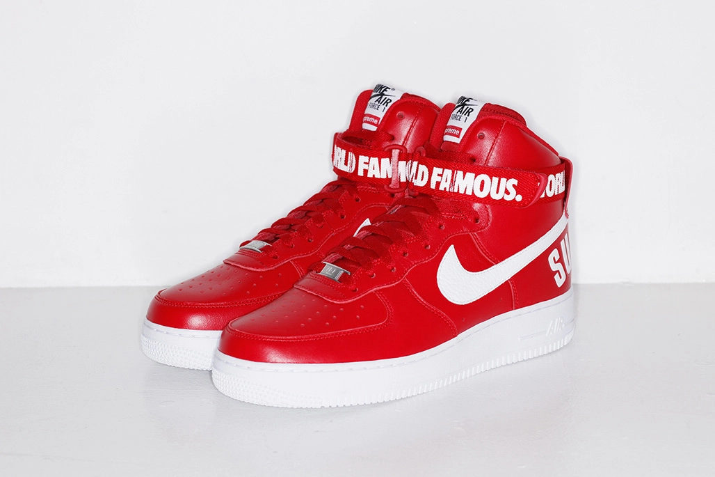 SUPREME x Nike Air Force 1 High ‘’World Famous’’ - Red
