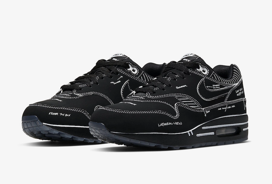 Nike Air Max 1 Tinker ‘’Schematic’’ Black