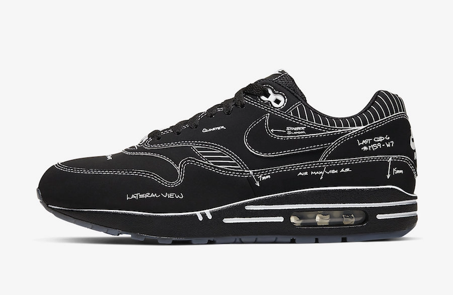 Nike Air Max 1 Tinker ‘’Schematic’’ Black