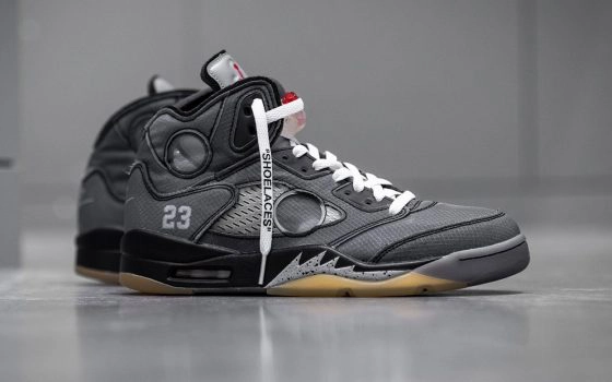 Off-White x Air Jordan 5 ‘’Black Muslin’’