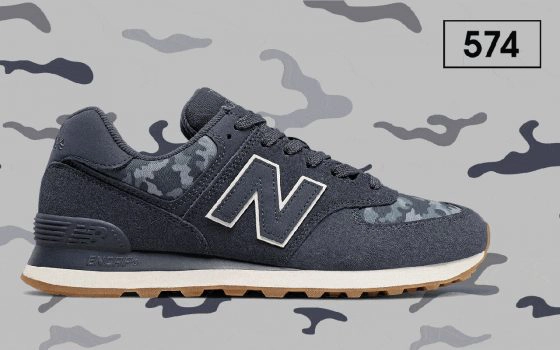 New Balance 574 ‘’Camo’’ - Navy with Moonbeam