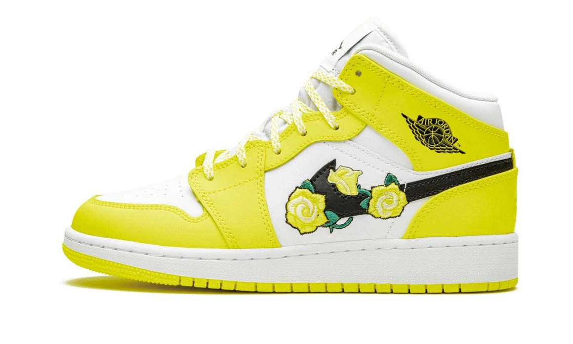 Air Jordan 1 Mid ''Dynamic Yellow''/''Floral'' - AV5174-700