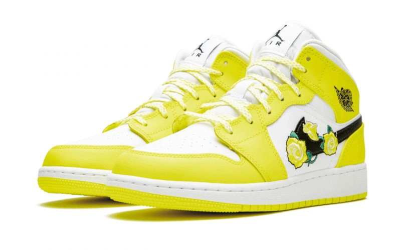 Air Jordan 1 Mid ''Dynamic Yellow''/''Floral'' - AV5174-700