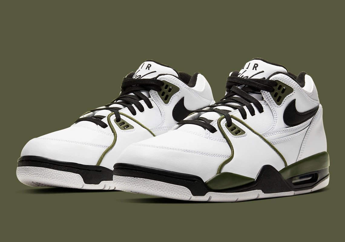 Nike Air Flight 89 - White/Medium Olive/Black - CJ5390-101