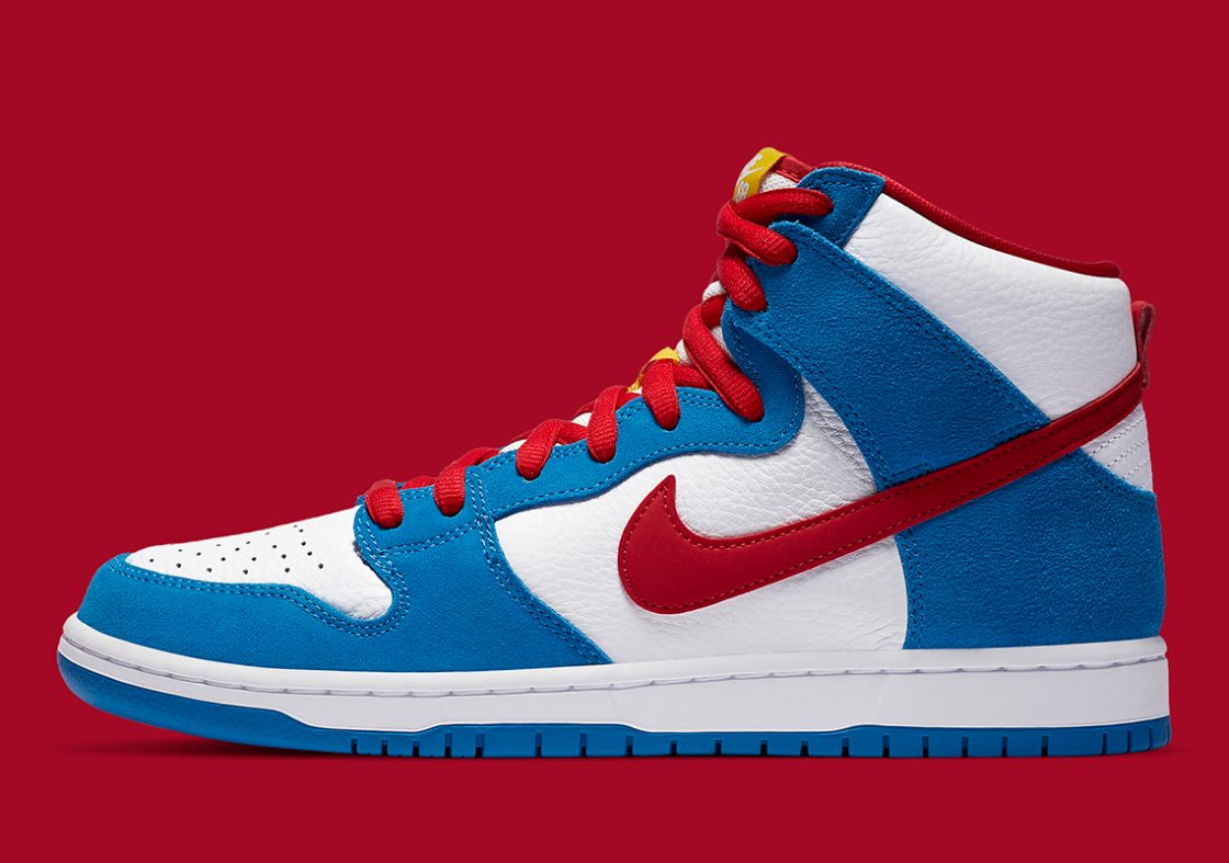 Nike Dunk High SB Doraemon CI2692-400 Light Photo Blue/Light Photo Blue/Speed Yellow/University 