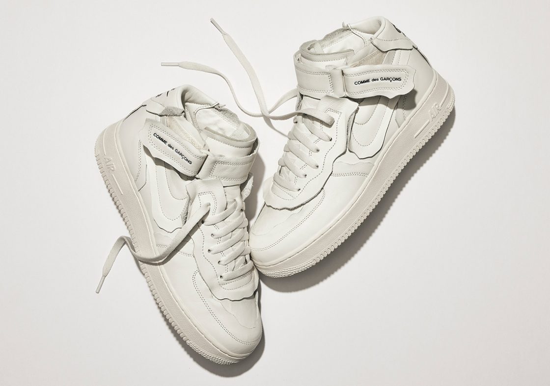 Comme des GarÃ§ons x Nike Air Force 1 Mid ââWhiteââ - DC3601-100 | Sneaker Style