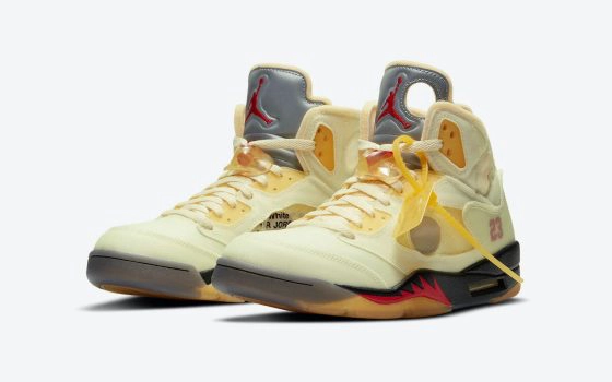 Off-White x Air Jordan 5 Retro ‘’Sail’’ - DH8565-100