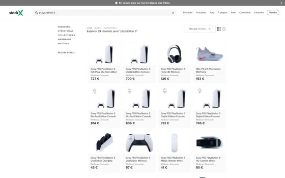 La PlayStation 5 débarque sur StockX