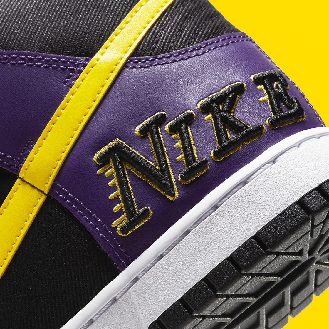 Nike Dunk High EMB ââLakersââ - DH0642-001 | Sneaker Style