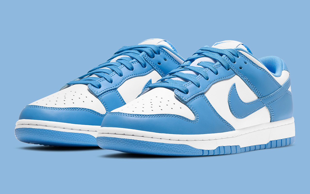 nike dunk low blue unc