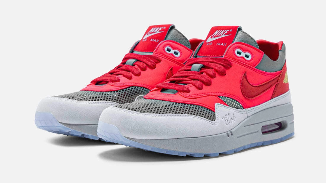CLOT x Nike Air Max 1 ‘’Kiss Of Death’’ ‘’Solar Red’’ - DD1870-600