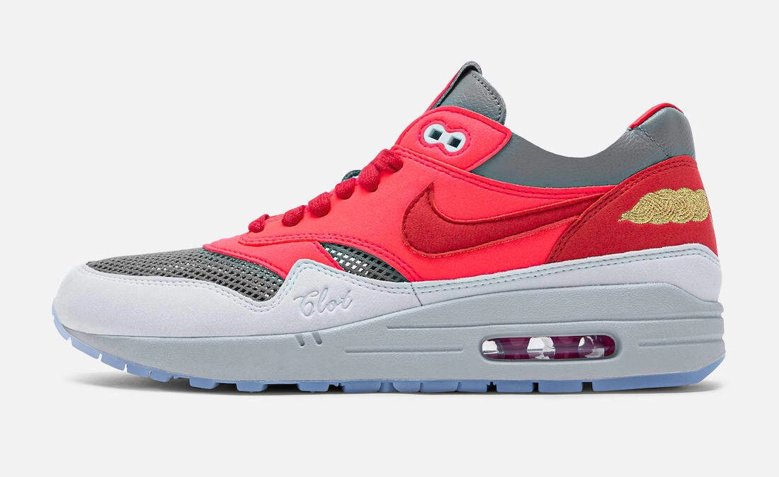 CLOT x Nike Air Max 1 ‘’Kiss Of Death’’ ‘’Solar Red’’ - DD1870-600
