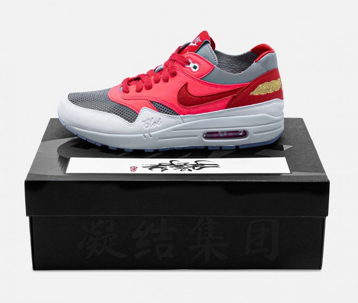 CLOT x Nike Air Max 1 ‘’Kiss Of Death’’ ‘’Solar Red’’ - DD1870-600