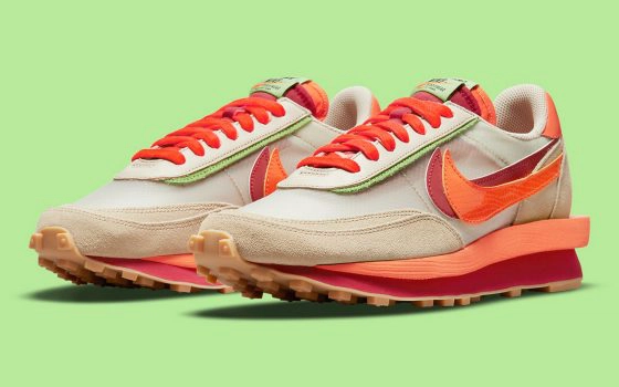 CLOT x Sacai x Nike LDWaffle ‘’Orange Blaze’’ - DH1347-100