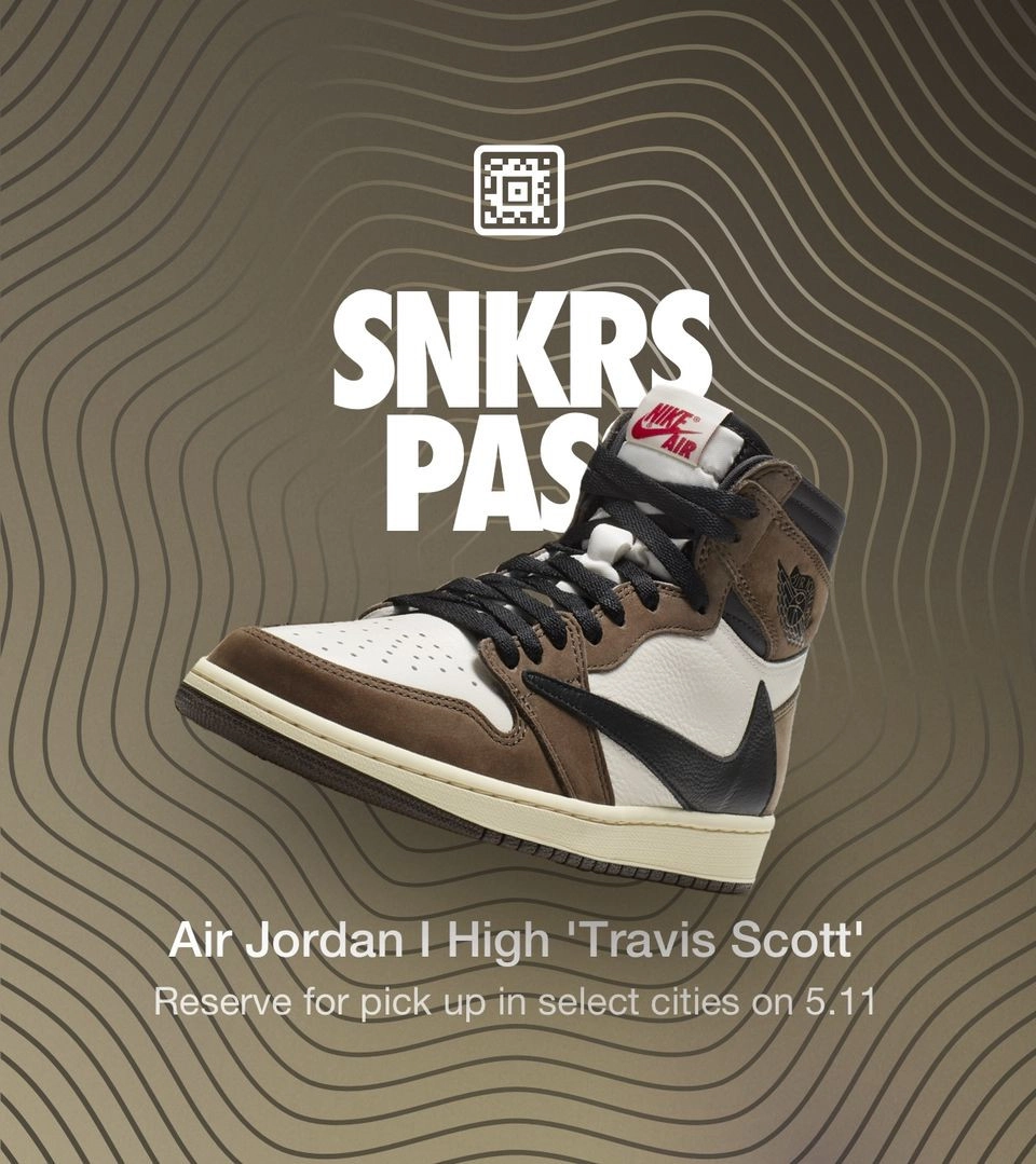 SNKRS Pass - Air Jordan 1 High Travis Scott