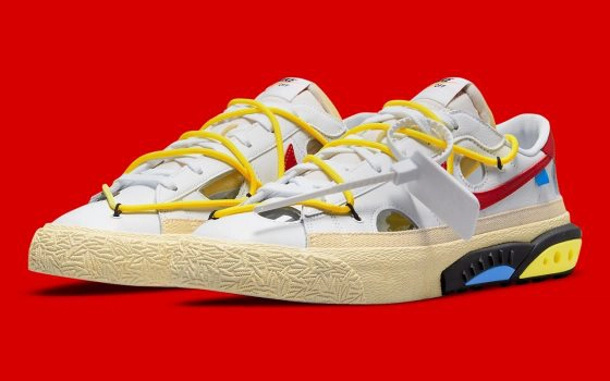 Off-White x Nike Blazer Low ‘’White and Varsity Red’’ - DH7863-100