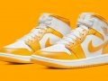 Air Jordan 1 Mid ‘’White/University Gold’’ - BQ6472-117