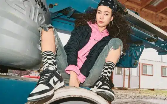 Nike Dunk Low Panda, White/Black, femme