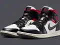 Air Jordan 1 Mid WMNS ‘’Black/Gym Red’’ - BQ6472-061