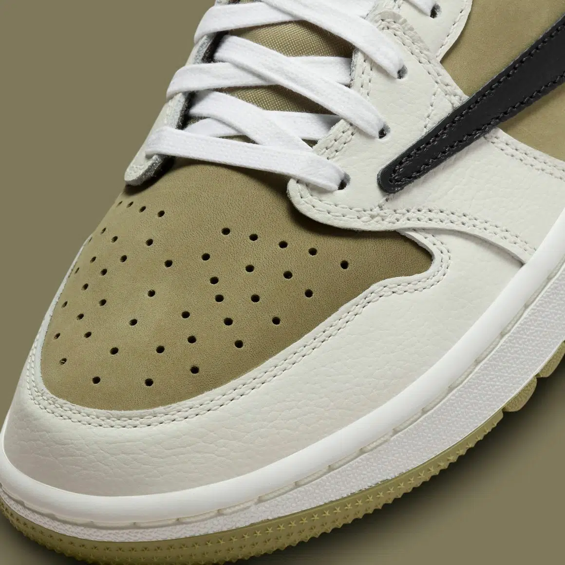 Travis Scott x Air Jordan 1 Low Golf ‘’Neutral Olive’’ - FZ3124-200