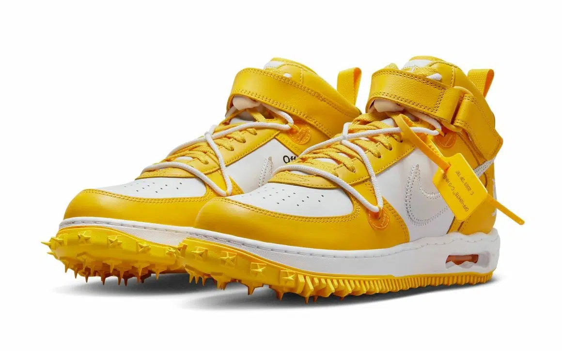 Off-White x Nike Air Force 1 Mid ‘’White and Varsity Maize’’ - DR0500-101