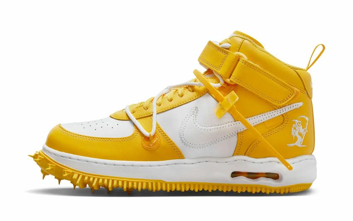 Off-White x Nike Air Force 1 Mid ‘’White and Varsity Maize’’ - DR0500-101