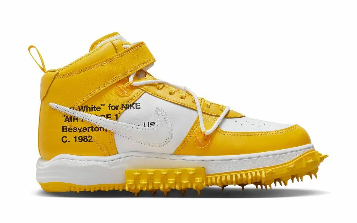 Off-White x Nike Air Force 1 Mid ‘’White and Varsity Maize’’ - DR0500-101