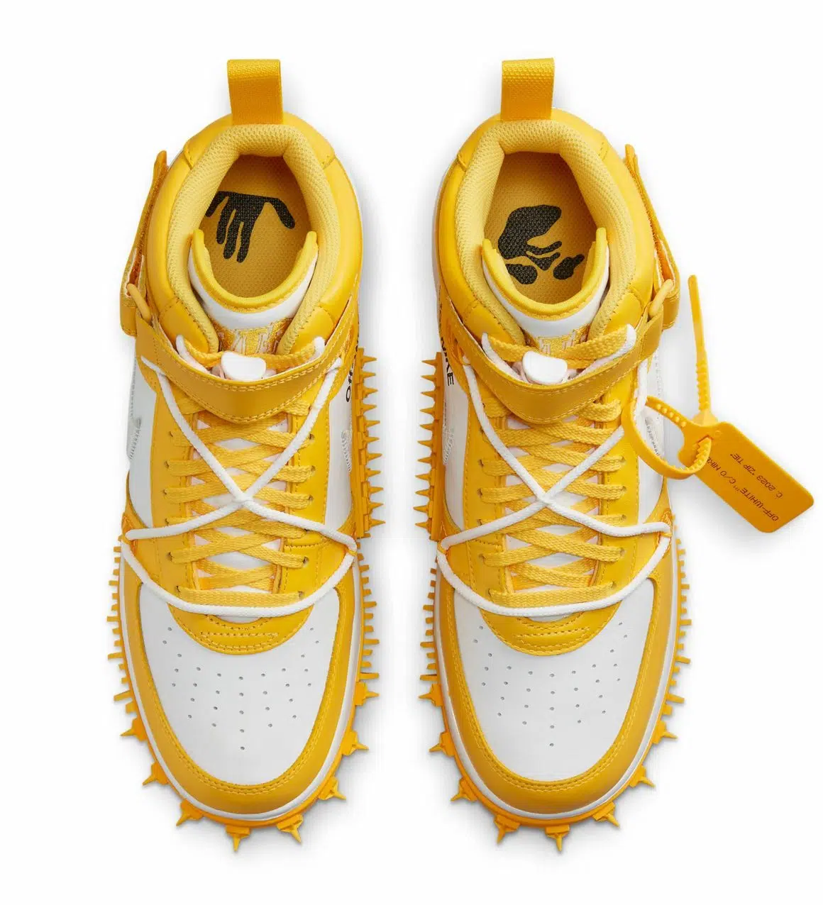Off-White x Nike Air Force 1 Mid ‘’White and Varsity Maize’’ - DR0500-101