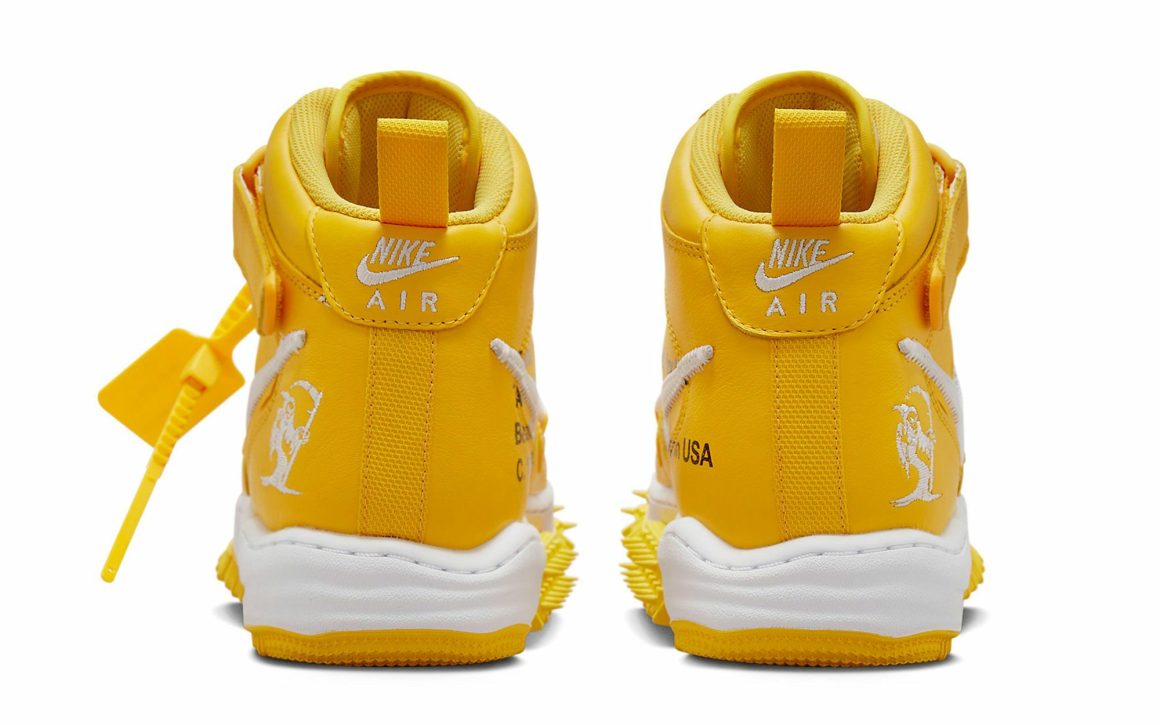 Off-White x Nike Air Force 1 Mid ‘’White and Varsity Maize’’ - DR0500-101
