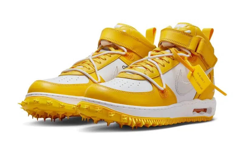 Off-White x Nike Air Force 1 Mid ‘’White and Varsity Maize’’ - DR0500-101