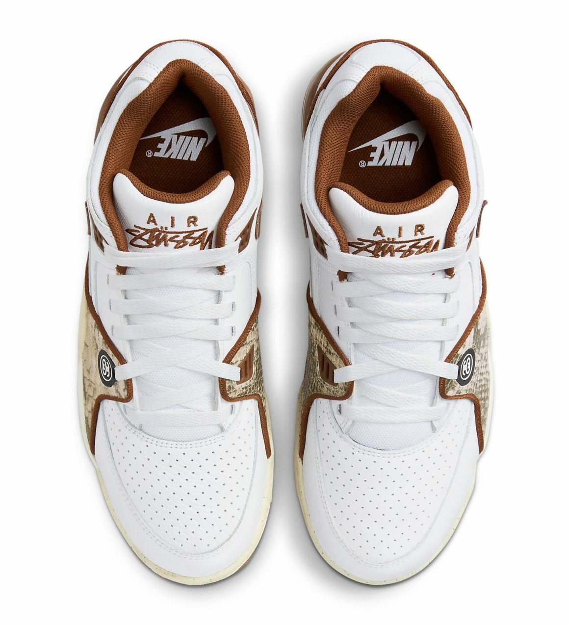 Stüssy x Nike Air Flight ’89 Low ‘’White and Pecan’’ - FD6475-100