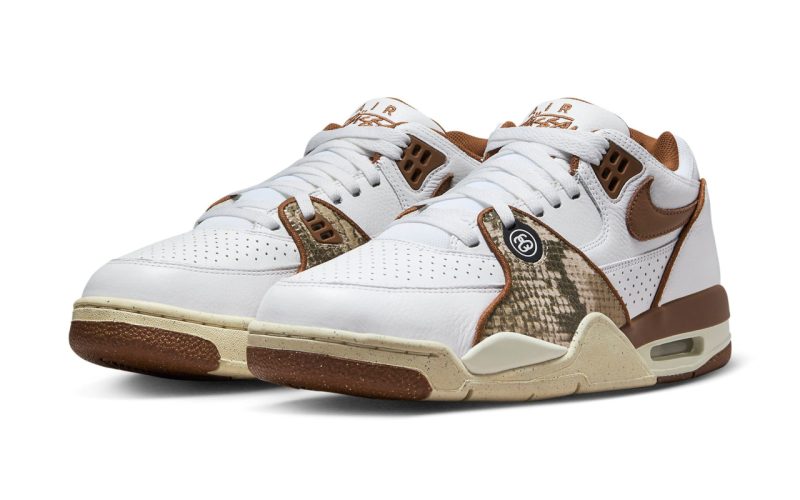 Stüssy x Nike Air Flight ’89 Low ‘’White and Pecan’’ - FD6475-100