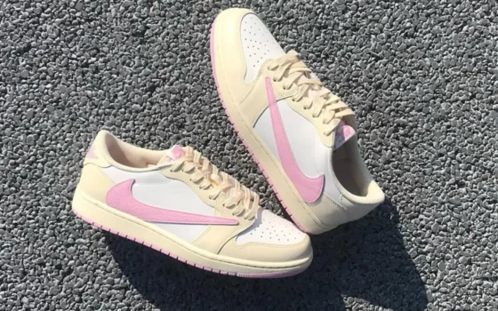 Travis Scott x Air Jordan 1 Retro Low OG SP ‘’Shy Pink’’ - IQ7604-100