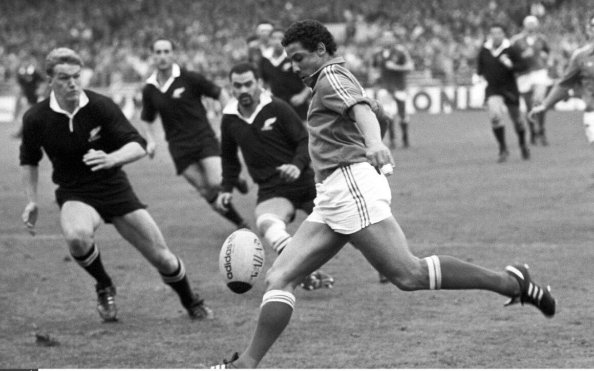 Serge Blanco en 1986, face à la Nouvelle-Zélande
