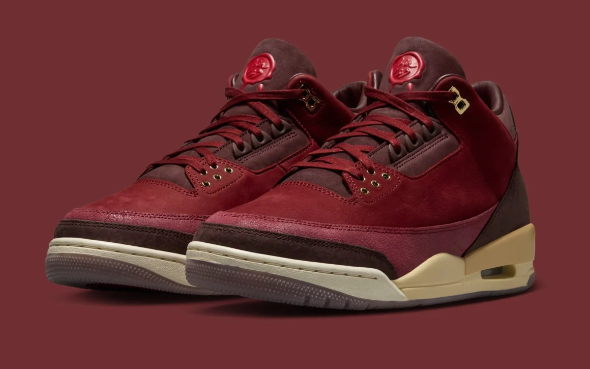 Air Jordan 3 Retro OG PRM ‘’BIN 23’’/’’Team Red and Burgundy Crush’’ - IO7744-600