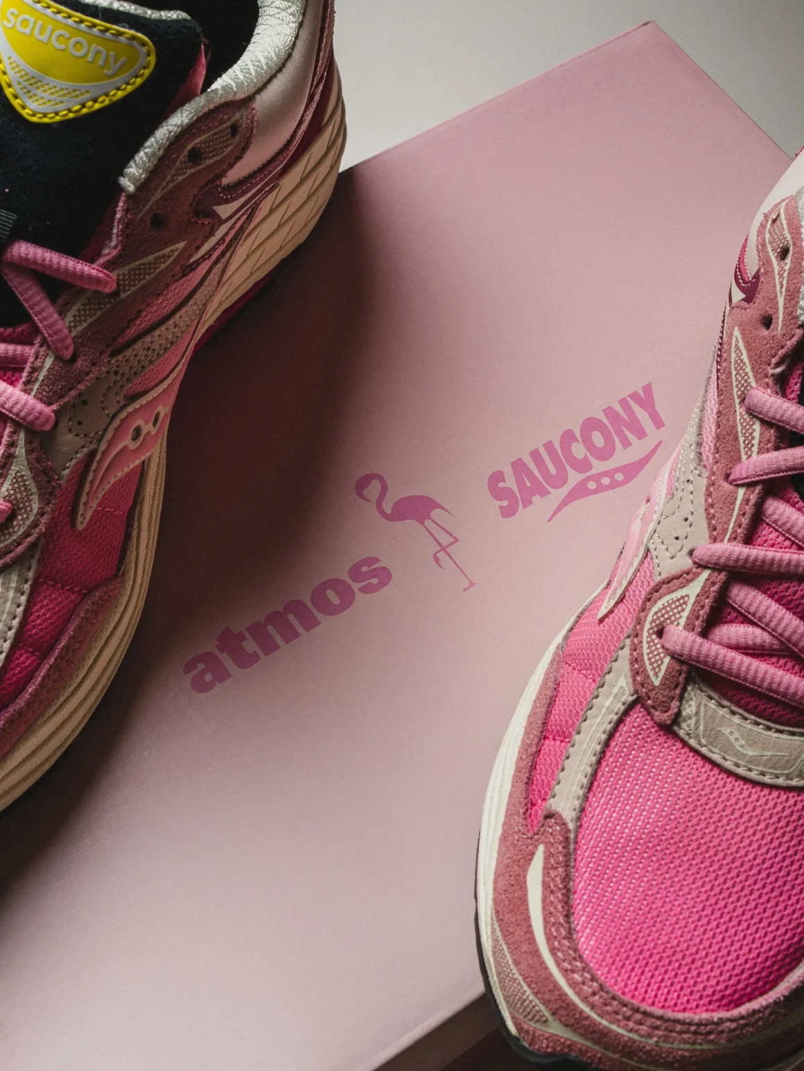atmos x Saucony ProGrid Omni 9 ‘’Pink Flamingo’’